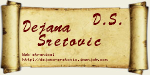 Dejana Sretović vizit kartica
